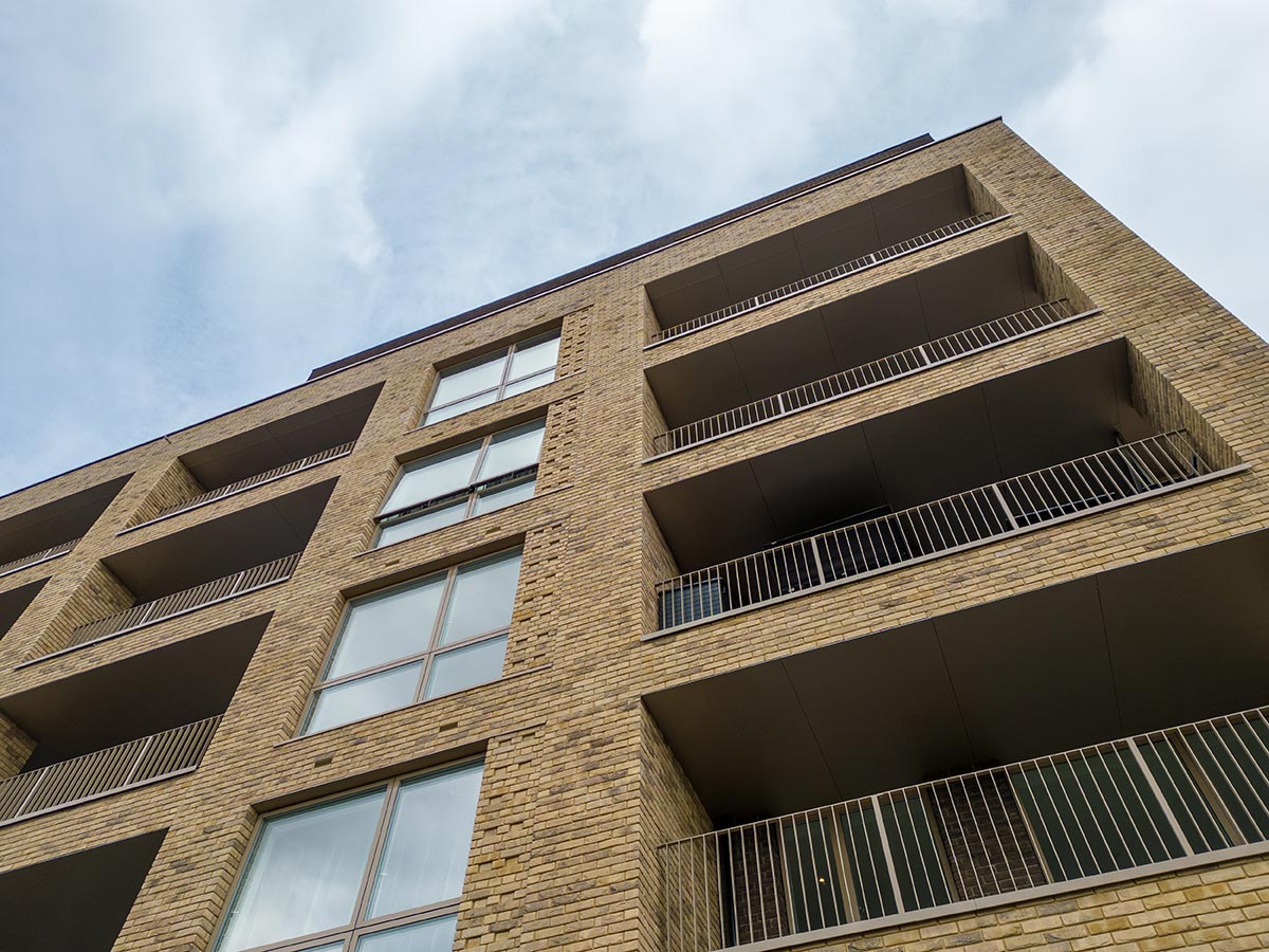 Completed aluminium coping and glazing Scarbrook Road Croydon