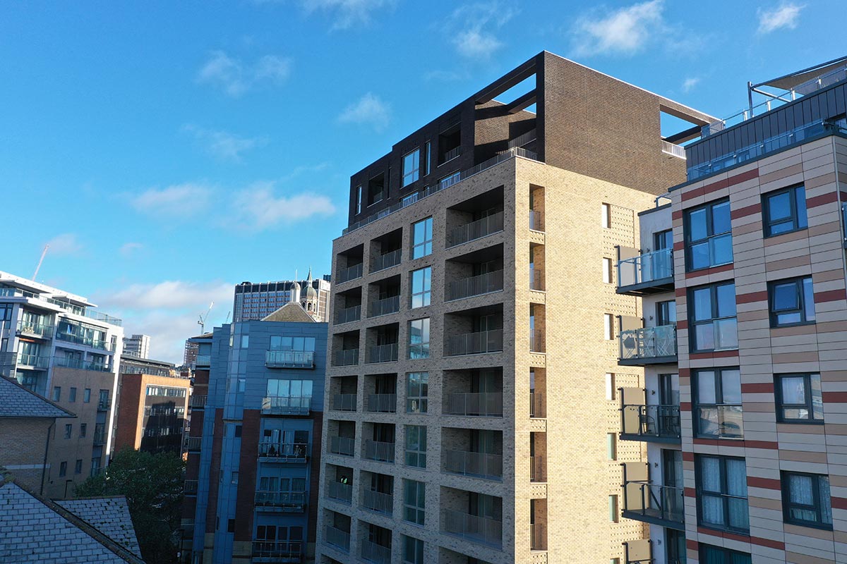 Aluminium windows residential tower Scarbrook Road Croydon CR0