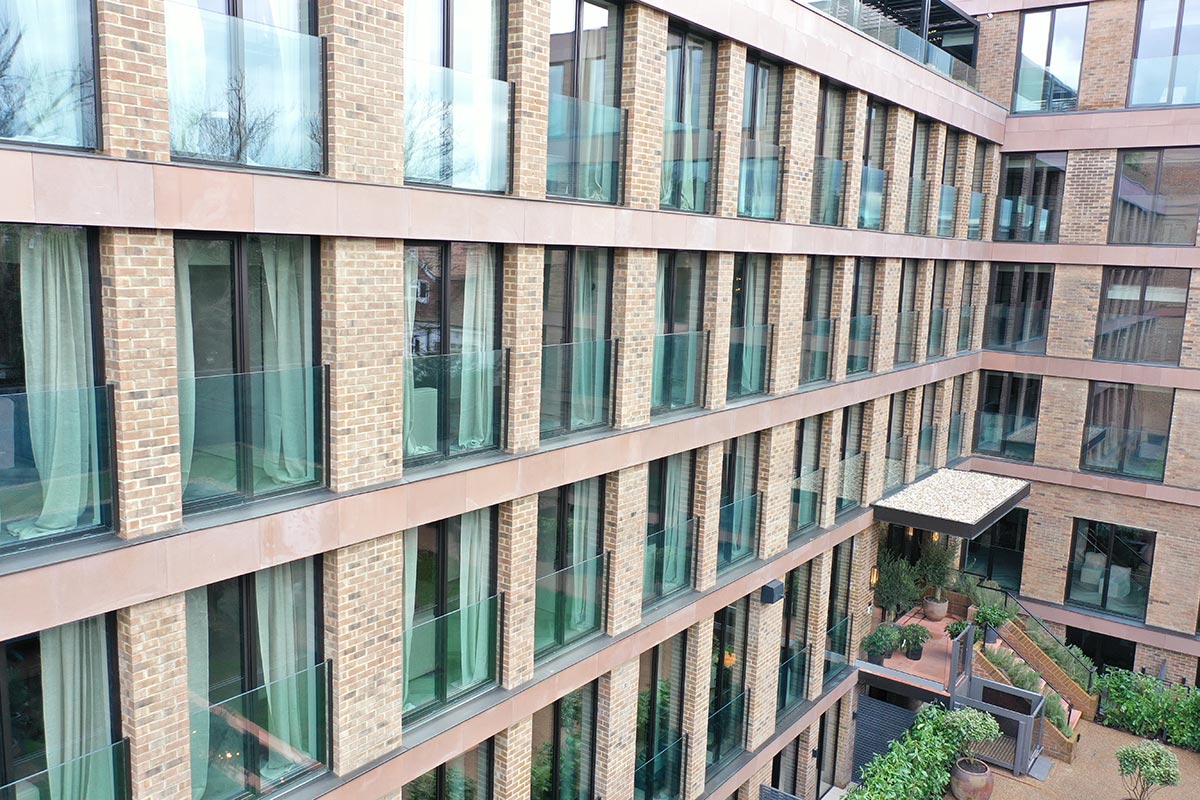 Completed aluminium glazing Brondesbury Park London by ACS